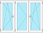 Окно трехстворчатое