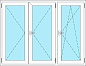 Окно трехстворчатое
