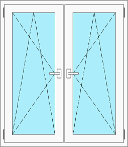 Окно двухстворчатое